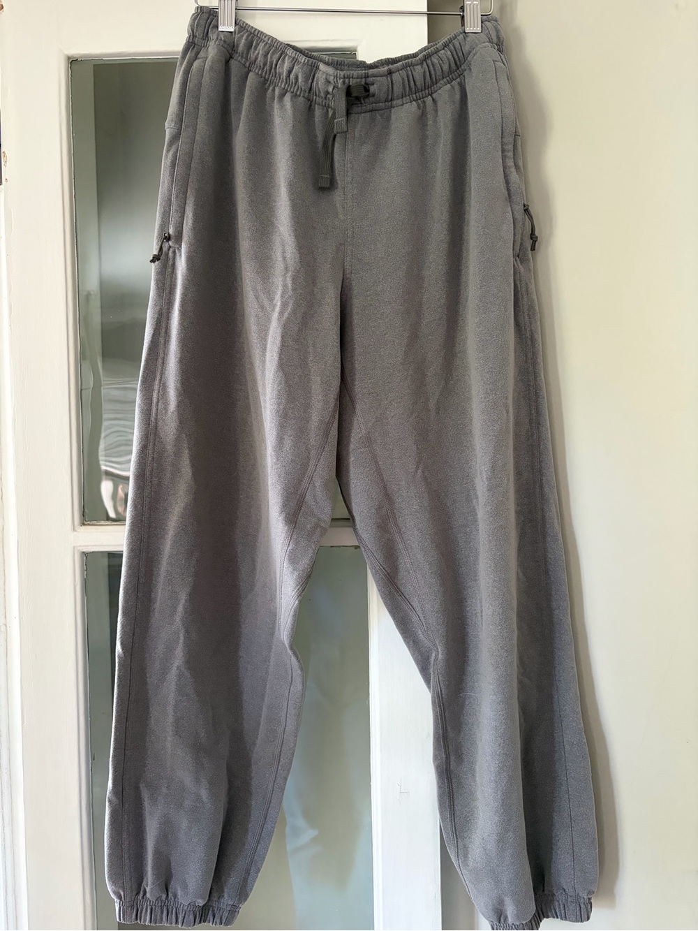 REI Gray Men's Fleece Joggers with Zipper Pockets